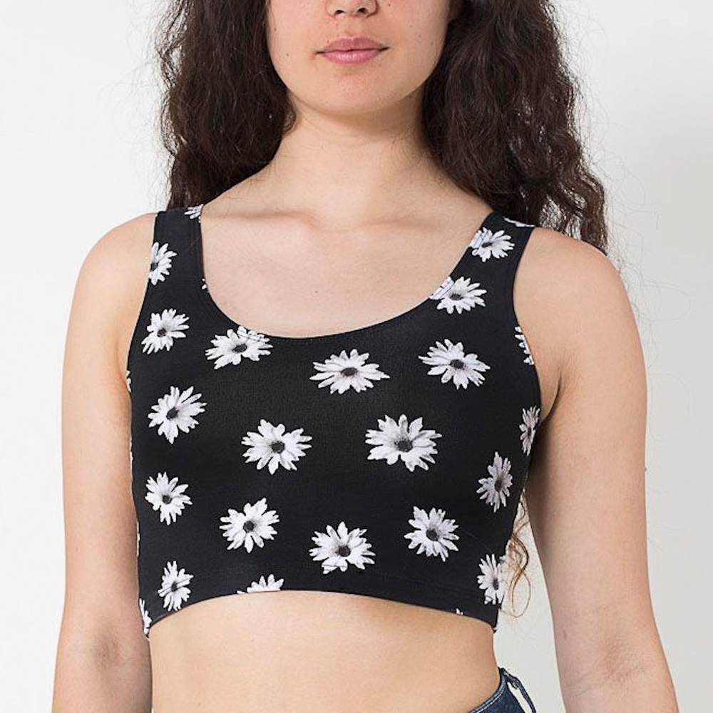 American apparel flower crop top size small